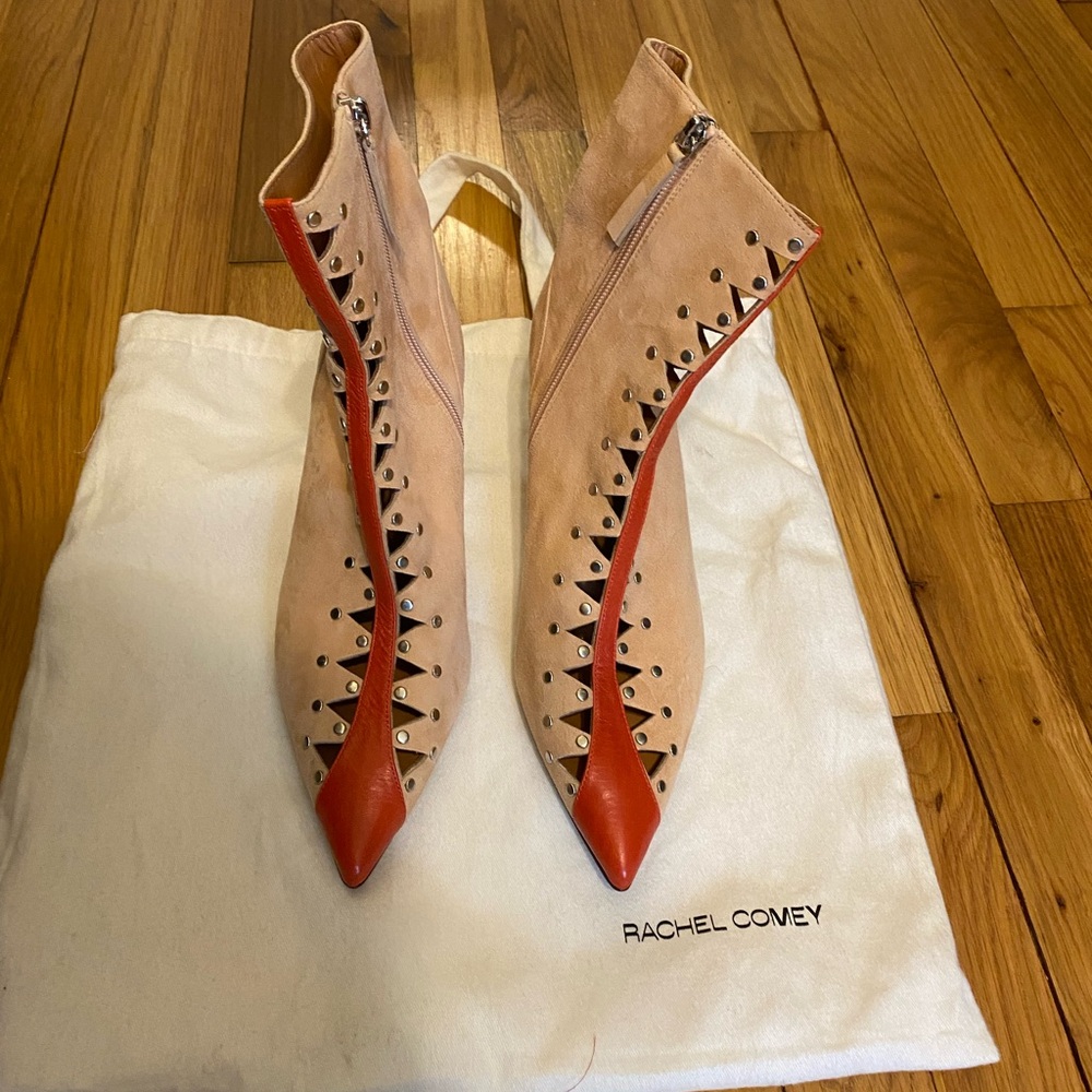 Rachel Comey Suede and Leather Studded Boots